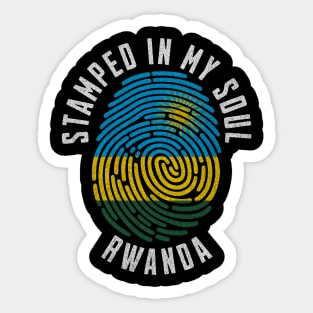 Stamped in My Soul Rwanda Flag Rwandan Proud Sticker